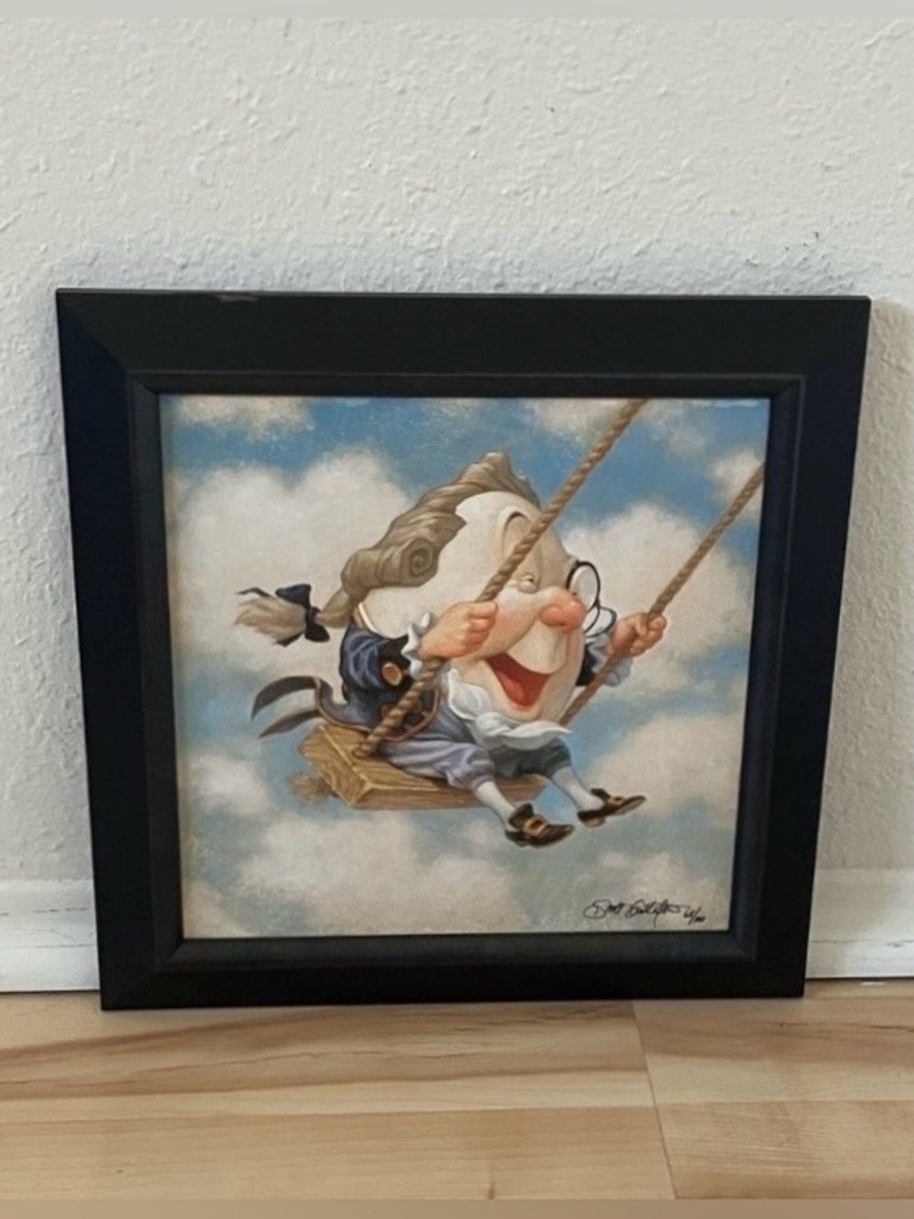 Humpty Dumpty Sat On A Swing Print by Scott Gustafson